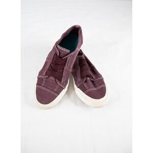 Blowfish Malibu Play Sneakers Women 8 Plum Purple Good Canvas Slip On Distressed